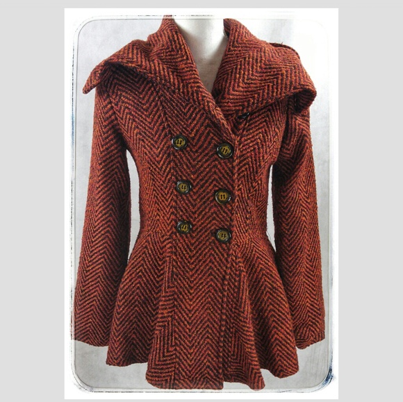 Me Jane Jackets & Blazers - Chevron Print Coat by ME JANE